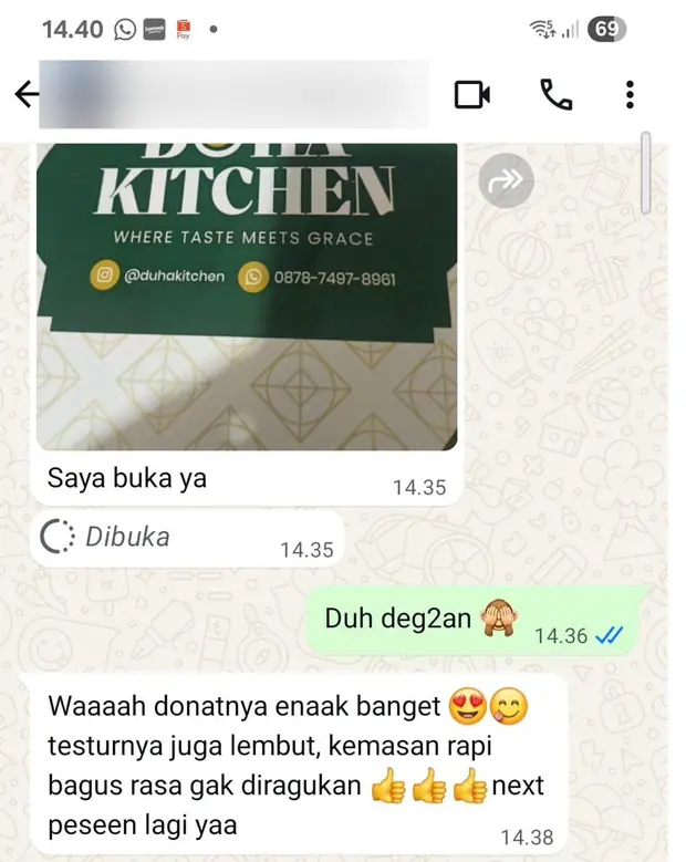 Testimoni pelanggan Duha Kitchen: Kemasan rapi, rasa tidak diragukan