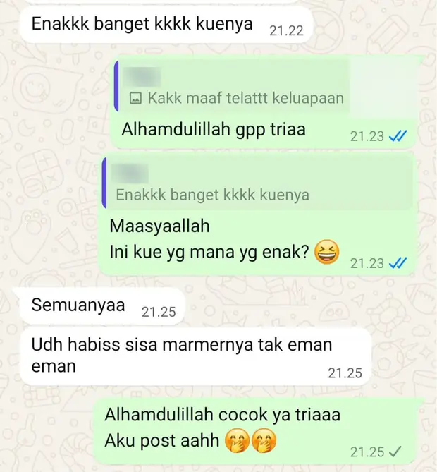 Testimoni pelanggan Duha Kitchen: Habis tidak bersisa